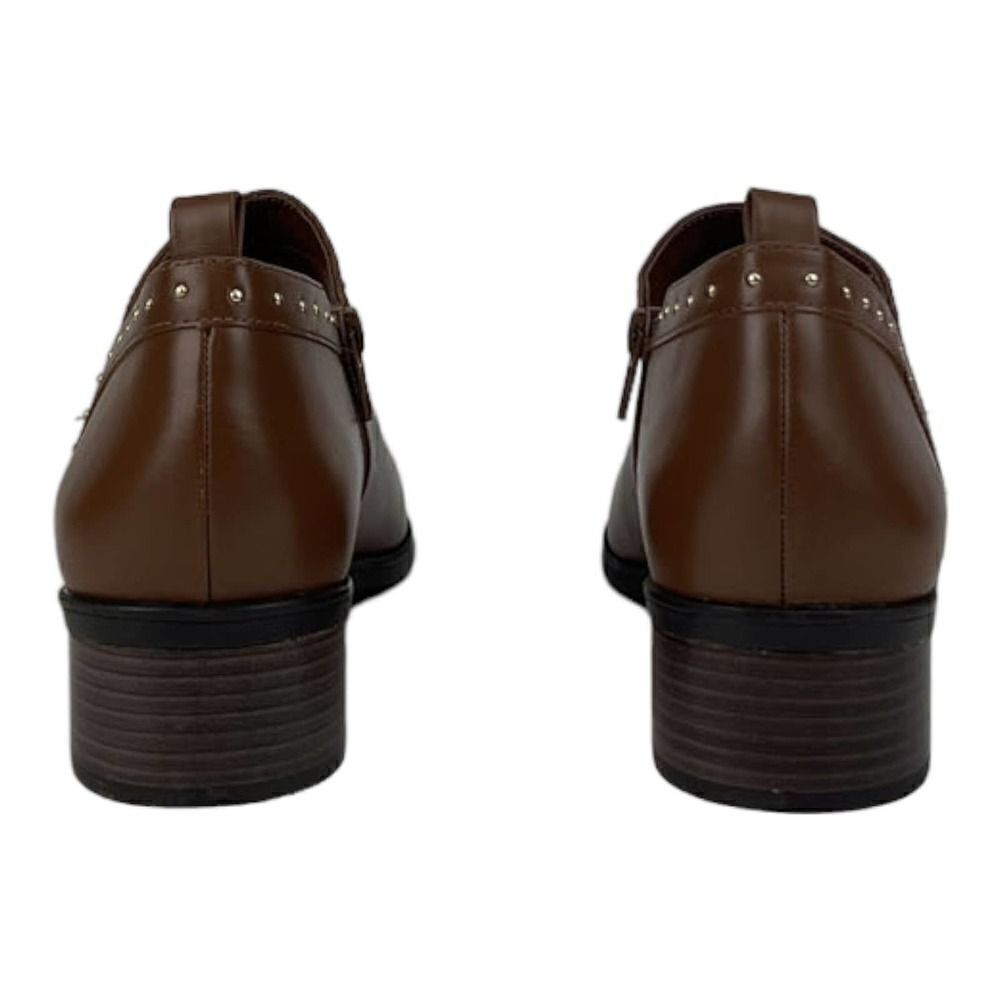 New Bella Vita Women US 6.5 Classic Shoes Dark Tan Brown Leather Ankle Boots - Picture 5 of 10